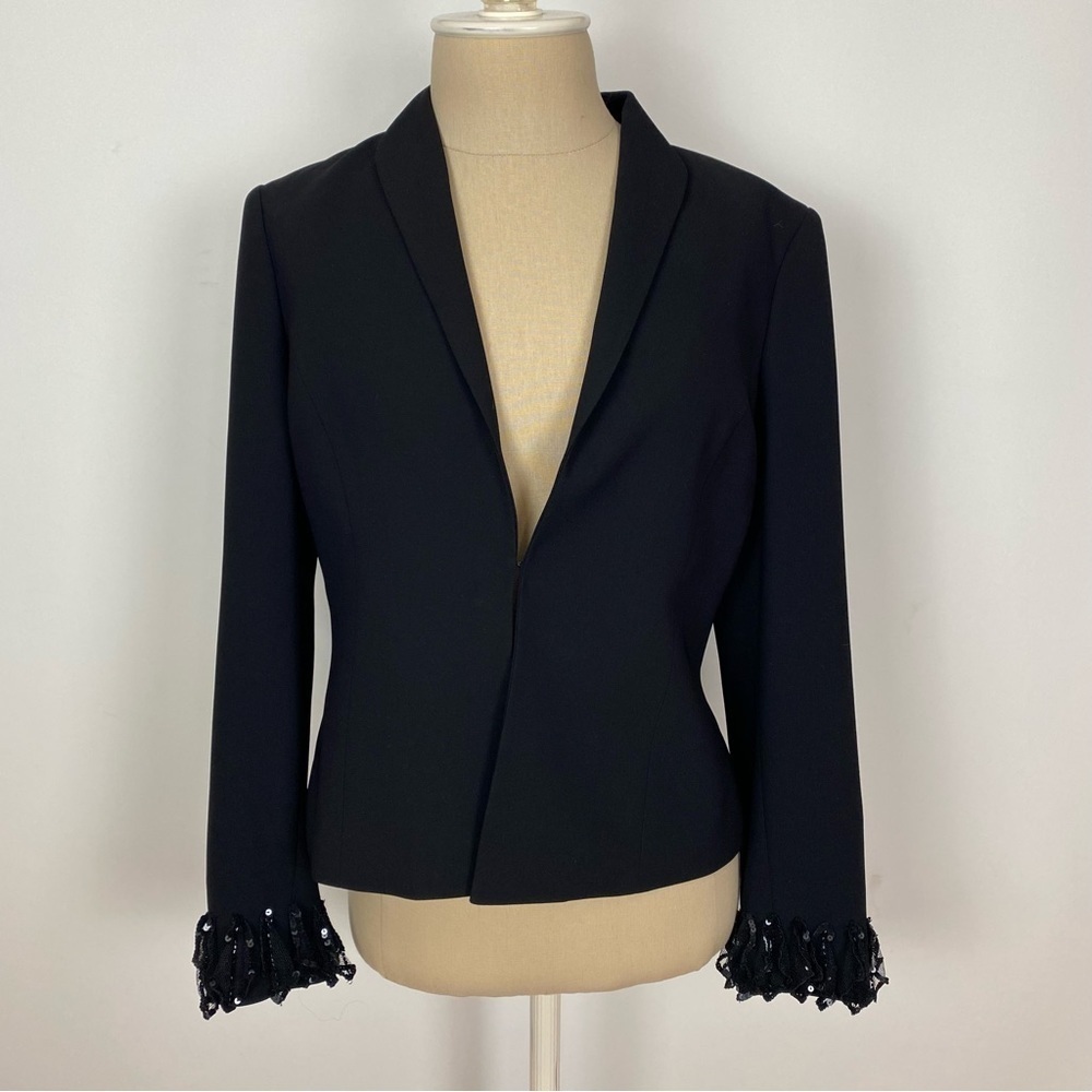 Nipon Boutique Black Blazer Jacket Petites 6P